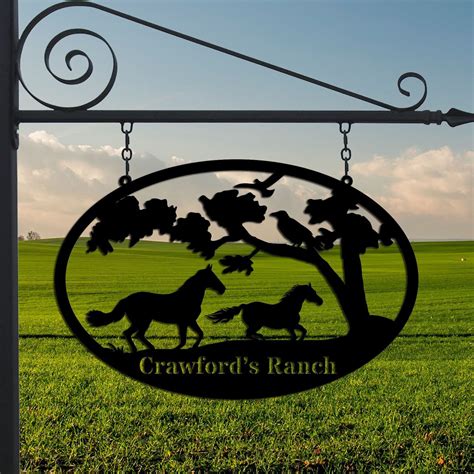 Custom Horse Metal Wall Art Ranch Metal Sign Ranch Decor - Etsy