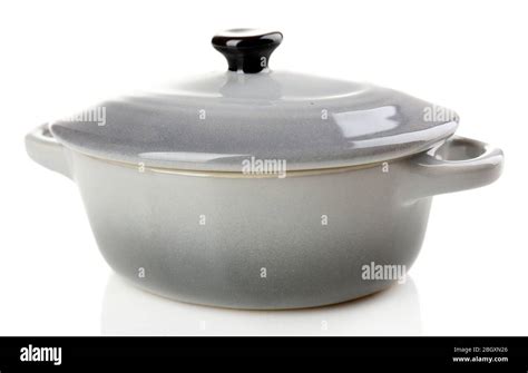 Ceramic pot. soup tureen isolated on white Stock Photo - Alamy