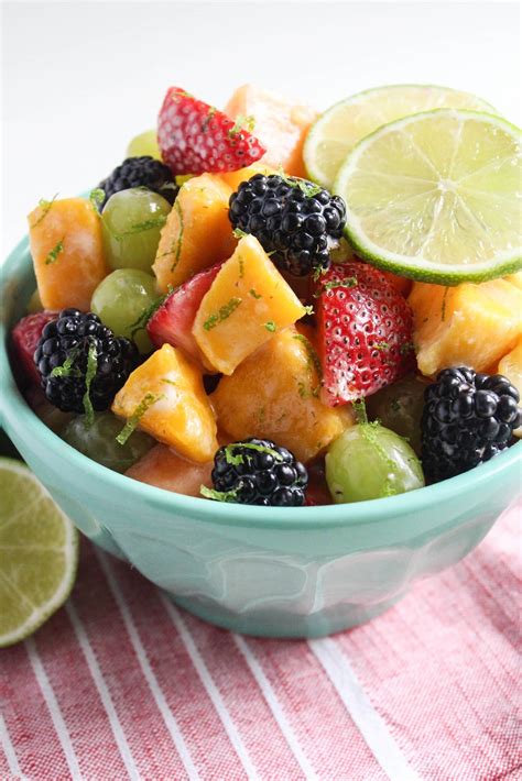 Yogurt Fruit Salad with Honey Lime Dressing - fANNEtastic food