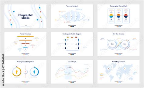 Vector Set of 9 Infographic Templates Stock Vector | Adobe Stock