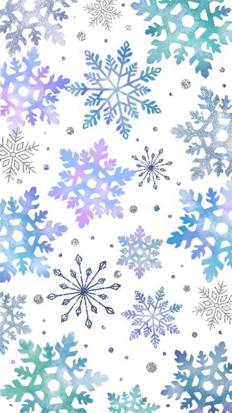 snowflakes on a white background with blue and purple colors in the middle,