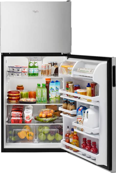 Whirlpool 18.2 Cu. Ft. Top-Freezer Refrigerator Stainless Steel WRT348FMES - Best Buy