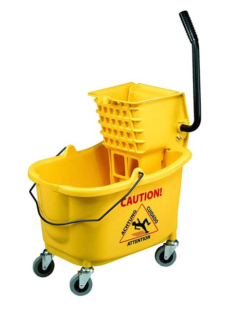 Janico 1010 Mop Bucket Side Press Wringer Combo, 35 quart, 8.5 gal ...