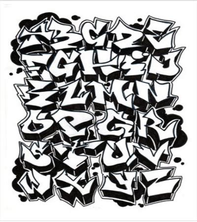 Grafiti New Most: Graffiti Alphabet Style A - Z