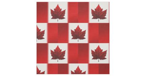 Canada Fabric Canada Flag Fabric Customized Fabric | Zazzle