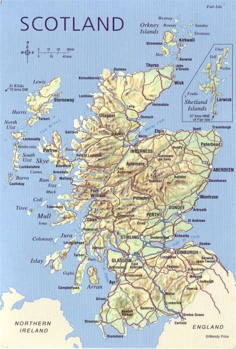 Printable Tourist Map Of Scotland