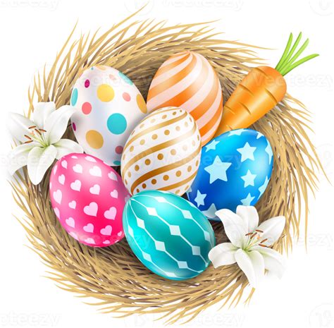 Egg nest easter element 19615300 PNG