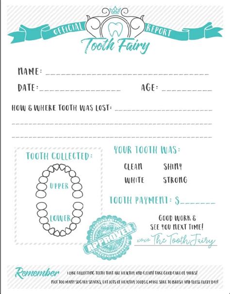 (FREE) Tooth Fairy Certificate - Printable! - MomDot