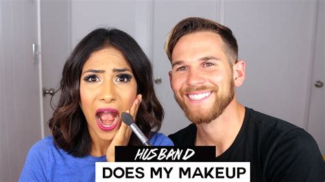 Husband Does My Makeup Challenge - YouTube