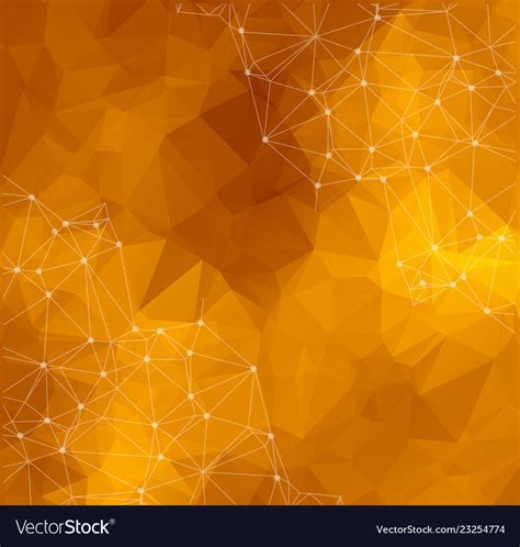 Abstract polygonal dark yellow background Vector Image