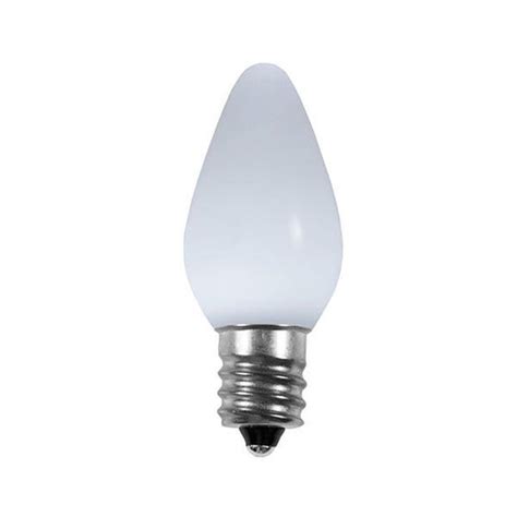 White C7 Ceramic LED Christmas Light Bulbs - 25/BX | Display Sales