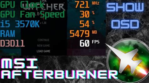 MSI Afterburner - How to show FPS in game ! Show FPS , AVG FPS and CPU , GPU USAGE | SHOW OSD ...