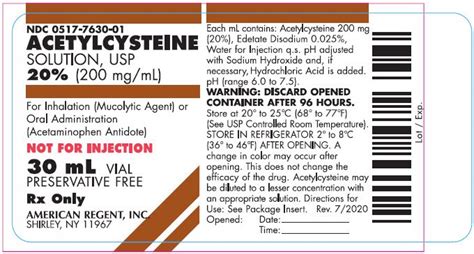 Acetylcysteine Inhalation - FDA prescribing information, side effects ...