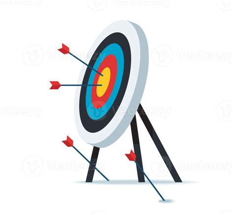 Archery target. Goal achieve concept 13165895 PNG