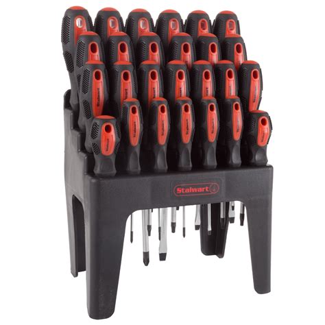 26 Piece Screwdriver Set with Wall Mount, Stand and Magnetic Tips By Stalwart - Walmart.com ...