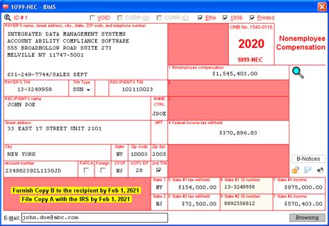 Nonemployee Compensation - Data is entered onto windows that resemble ...