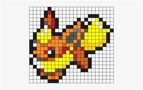 Flareon Perler Perler Bead Pattern / Bead Sprite - Pixel Art Pokemon ...