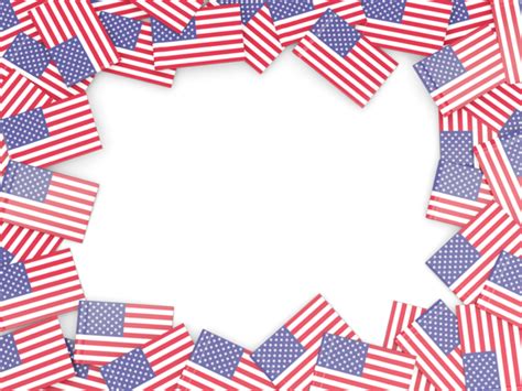 Flag frame. Illustration of flag of United States of America