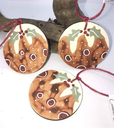 Set of 3 Christmas Pudding Decorations - isle20.com