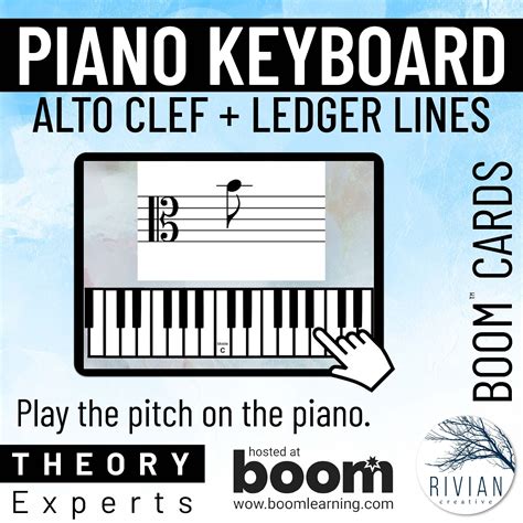 Alto clef ledger lines on the piano for theory experts music boom cards – Artofit