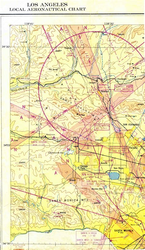 SCVHistory.com WE4601 | Saugus | Saugus/Newhall Airport Map, 1946