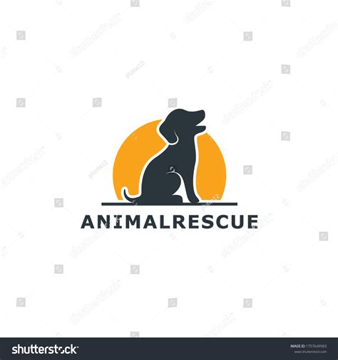 Animal Rescue Dog Logo Minimal Modern Stock Vector (Royalty Free ...