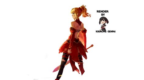 Render Saber of red #1 by Kurome-senpa1 on DeviantArt