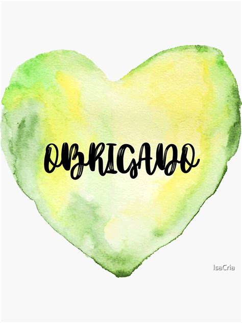 "OBRIGADO" Sticker for Sale by IsaCria | Redbubble