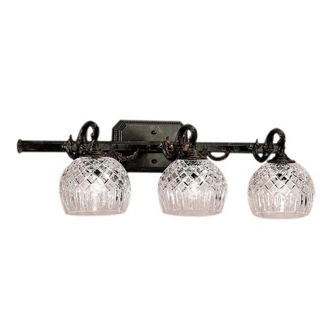 Classic Lighting 3-Light Waterbury Oxidized Bronze Crystal Bathroom ...