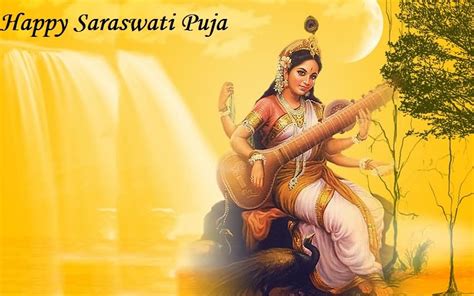 Beautiful Pic Of Happy Saraswati Puja - Desi Comments