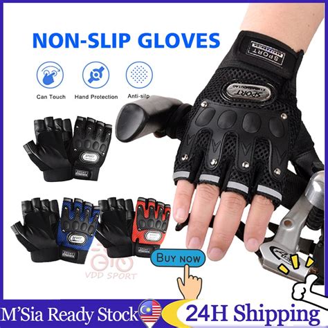 1 Pair Cycling Glove Half Finger Gloves Motorcycle Anti-slip Glove ...