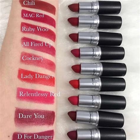 Mac Matte Red Lipstick Swatches