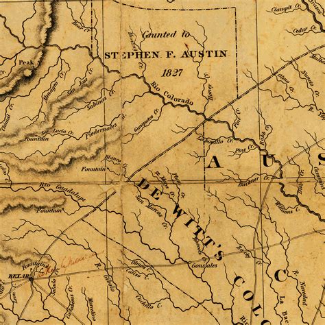 Texas, 1830, Stephen F. Austin’s First Printed Map | Battlemaps.us