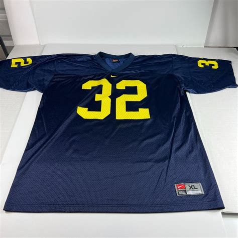 Nike | Shirts | Vtg Nike Michigan Wolverines 32 Blank Football Jersey Extra Large Blue Yellow ...