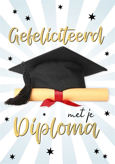 Gefeliciteerd met je diploma Geslaagd kaart - Snelwenskaart.nl