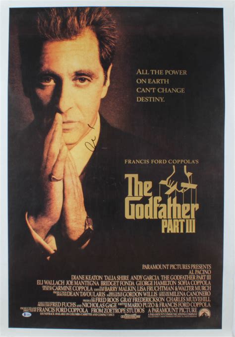 Al Pacino Signed "The GodFather Part III" 26x40 Movie Poster (Beckett ...