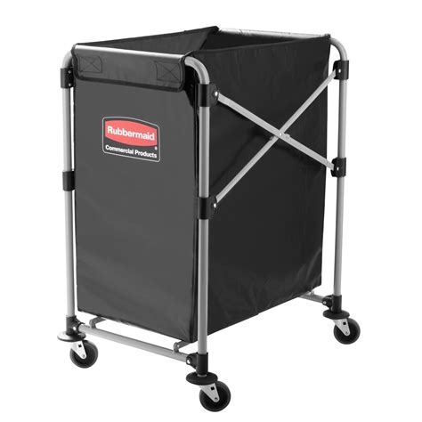Rubbermaid Commercial Products Executive Series X-Frame Laundry Hamper, Single Bag, 4 Bu., Black ...