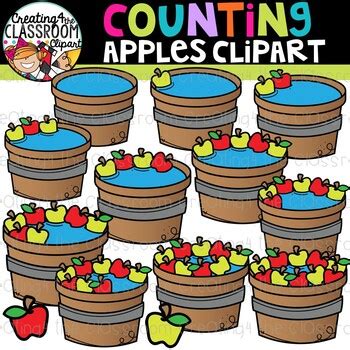 Counting Apples Clipart {Fall Clipart} by Creating4 the Classroom