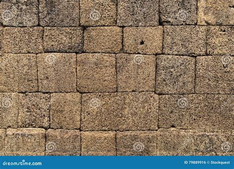 Mortarless Stone Block Wall Stock Photo - Image of disrepair, indochina: 79889916