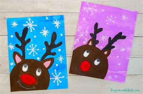 The Most Adorable Reindeer Painting for Kids to Make - Projects with Kids