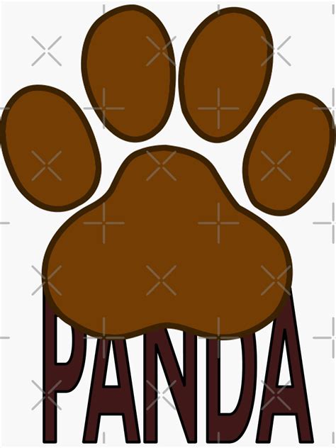 "panda paw print" Sticker by Hassan-88 | Redbubble