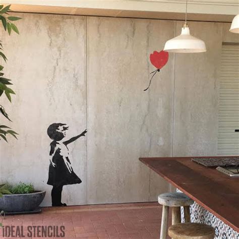 Banksy Balloon Girl STENCIL, HUGE Life Size Wall ART Stencil, Banksy Replica Painting Stencil ...