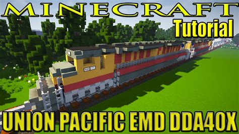 Minecraft Train Tutorial - Union Pacific EMD DDA40X Engine - YouTube