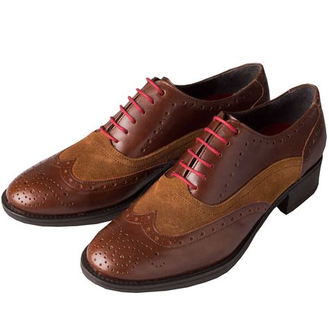 Brown Leather and Suede Brogue Shoes | Ladies Country Clothing | Cordings