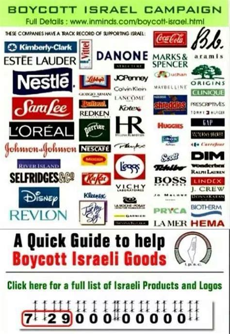 Bds List Of Israeli Products - Draw-smidgen