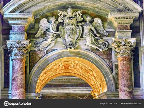 Saint Peter's Basilica Arch Papal Keys Angels Vatican Rome Italy ...