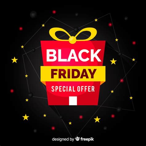 Free Vector | Flat black friday gift background
