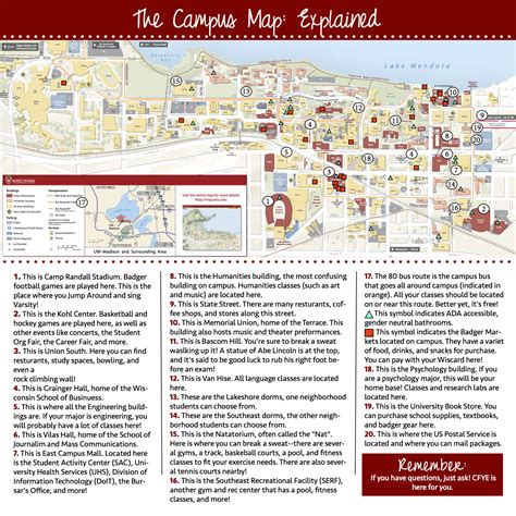 Campus Resource Maps – Transfer Transition Program – UW–Madison