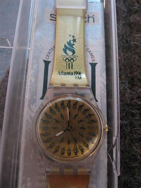 Swatch Ladies Gold 1996 Atlanta Olympics Watch Excellent Shape – RonSusser.com