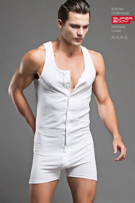 Mens Bulge Bodysuit Plunge Neck All In One Underwear Union Suit From Singforlife, $13.20 ...